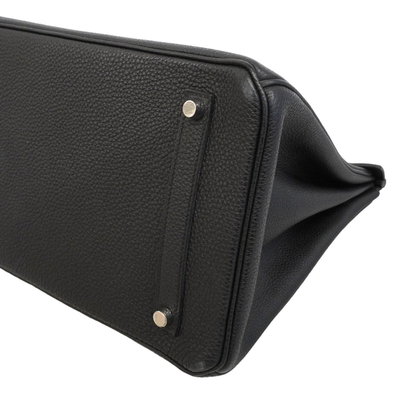 【6hd3644-g】エルメス ハンドバッグ バーキン35 トゴ ブラック シルバー金具 T刻印【中古】レディース