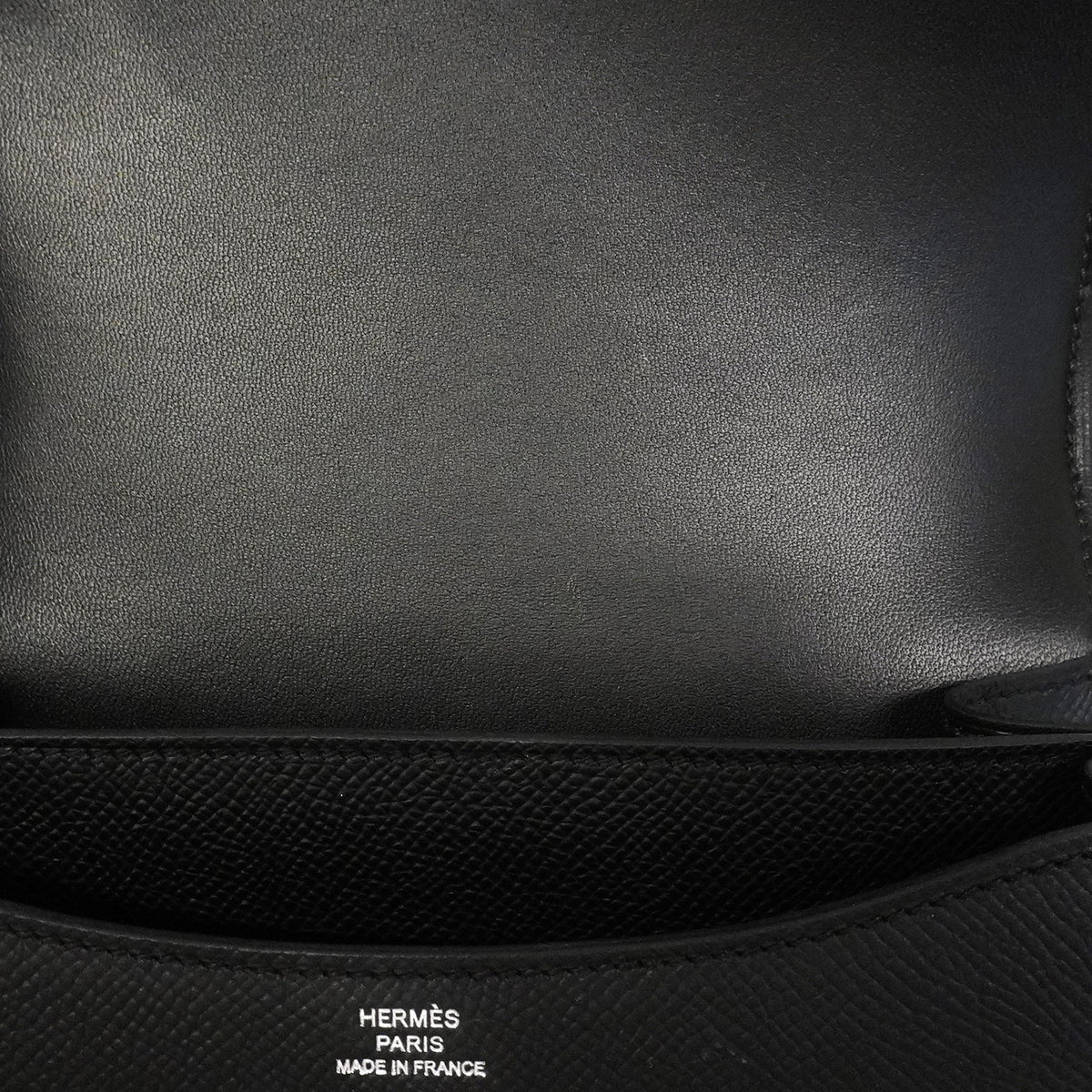 【6hd3665-g】エルメス ショルダーバッグ コンスタンスミニ ヴォーエプソン ブラック シルバー金具 G刻印【中古】レディース