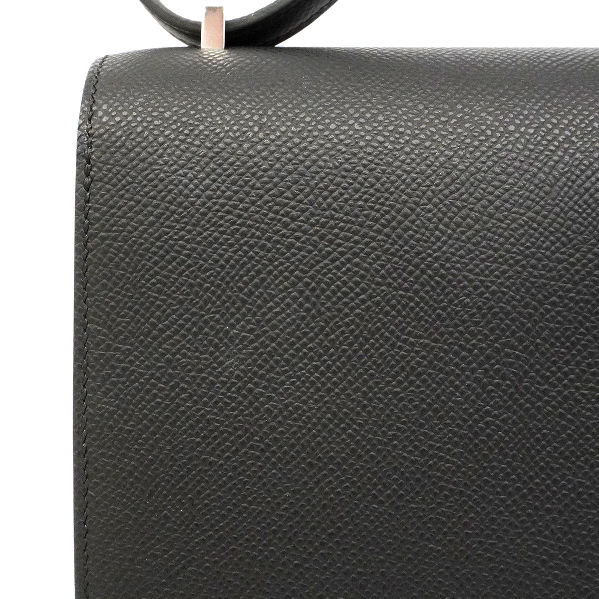【6hd3665-g】エルメス ショルダーバッグ コンスタンスミニ ヴォーエプソン ブラック シルバー金具 G刻印【中古】レディース
