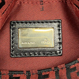 【6hd3666】フェンディ ハンドバッグ ズッキーノ マンマバケット ナイロンキャンバス レッド ブラック シルバー金具【中古】レディース