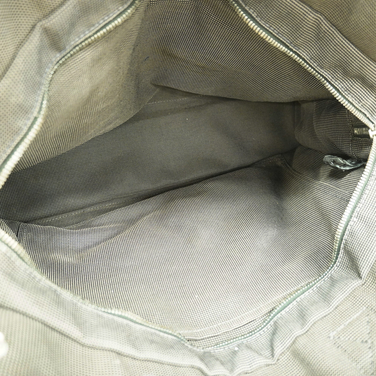 【6hd3733】エルメス トートバッグ エールラインMM ナイロン グレー シルバー金具【中古】メンズ レディース ユニセックス