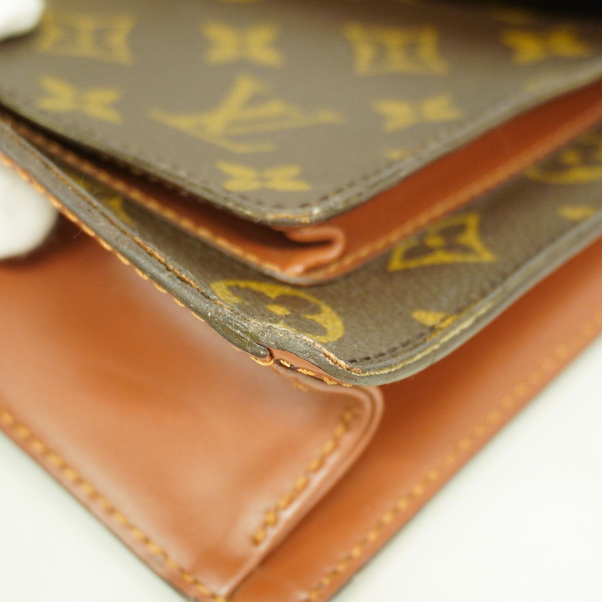 【6hd3738】ルイヴィトン ハンドバッグ モノグラム モンソー28 M51185 ブラウン 2wayバッグ【中古】レディース