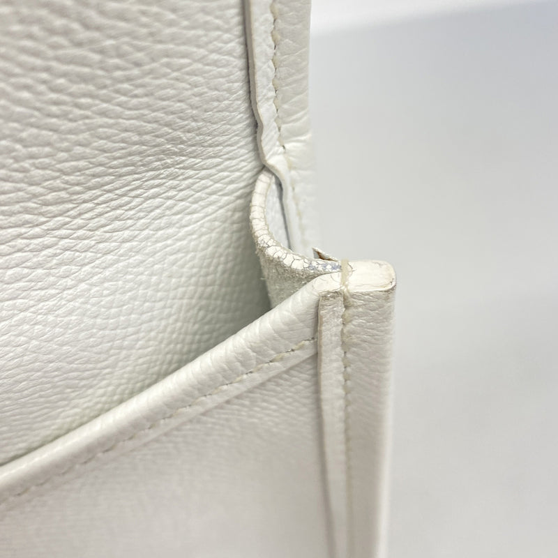 【6hd3752】エルメス ショルダーバッグ エヴリン2PM ヴォーエプソン ホワイト シルバー金具 □H刻印【中古】レディース
