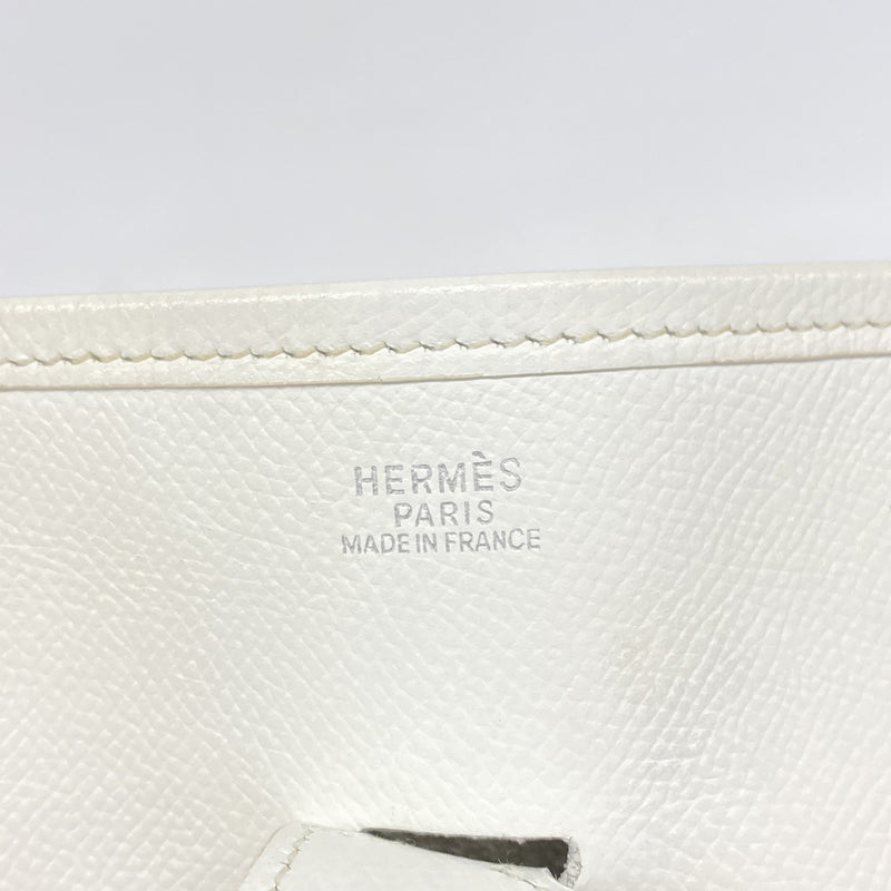 【6hd3752】エルメス ショルダーバッグ エヴリン2PM ヴォーエプソン ホワイト シルバー金具 □H刻印【中古】レディース