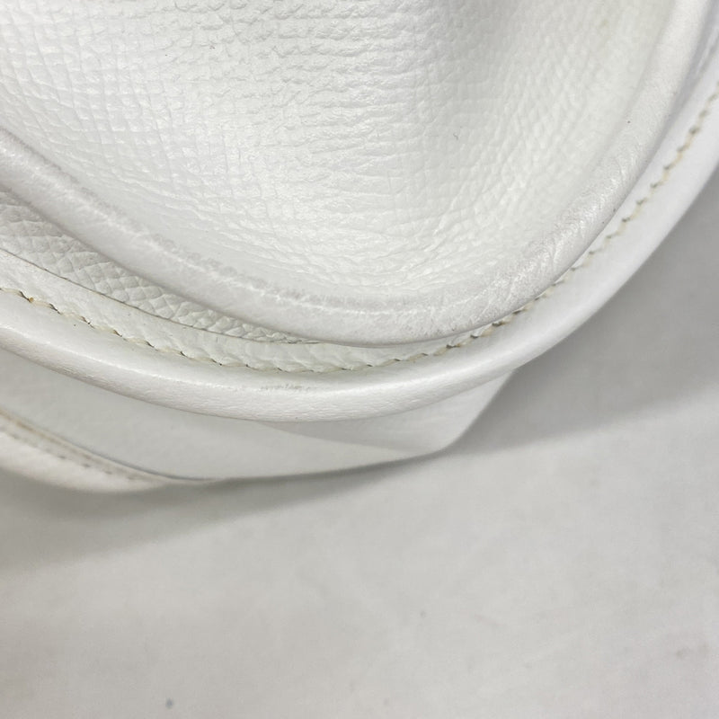 【6hd3752】エルメス ショルダーバッグ エヴリン2PM ヴォーエプソン ホワイト シルバー金具 □H刻印【中古】レディース