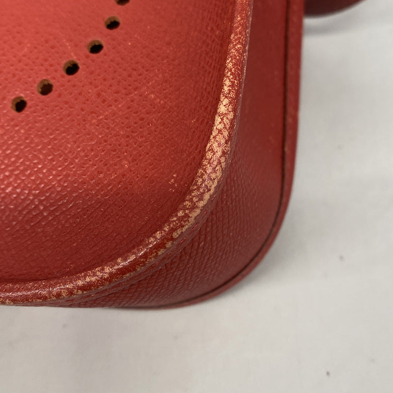 【6hd3753】エルメス ショルダーバッグ エヴリンTPM クシュベル ルージュカザック シルバー金具 □H刻印【中古】レディース