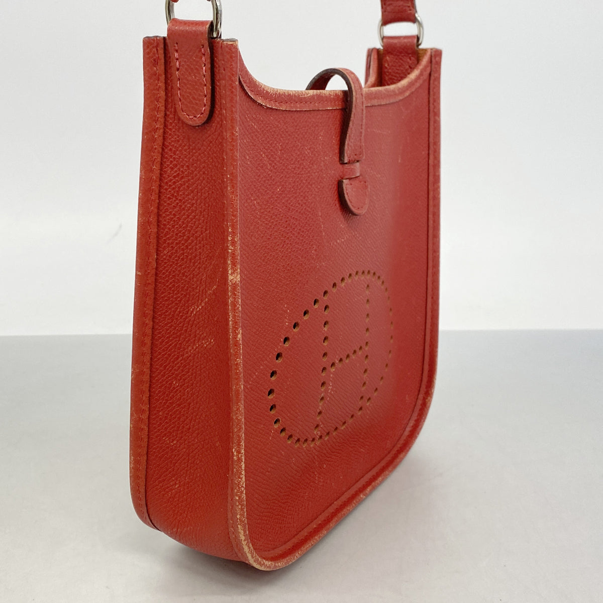【6hd3753】エルメス ショルダーバッグ エヴリンTPM クシュベル ルージュカザック シルバー金具 □H刻印【中古】レディース