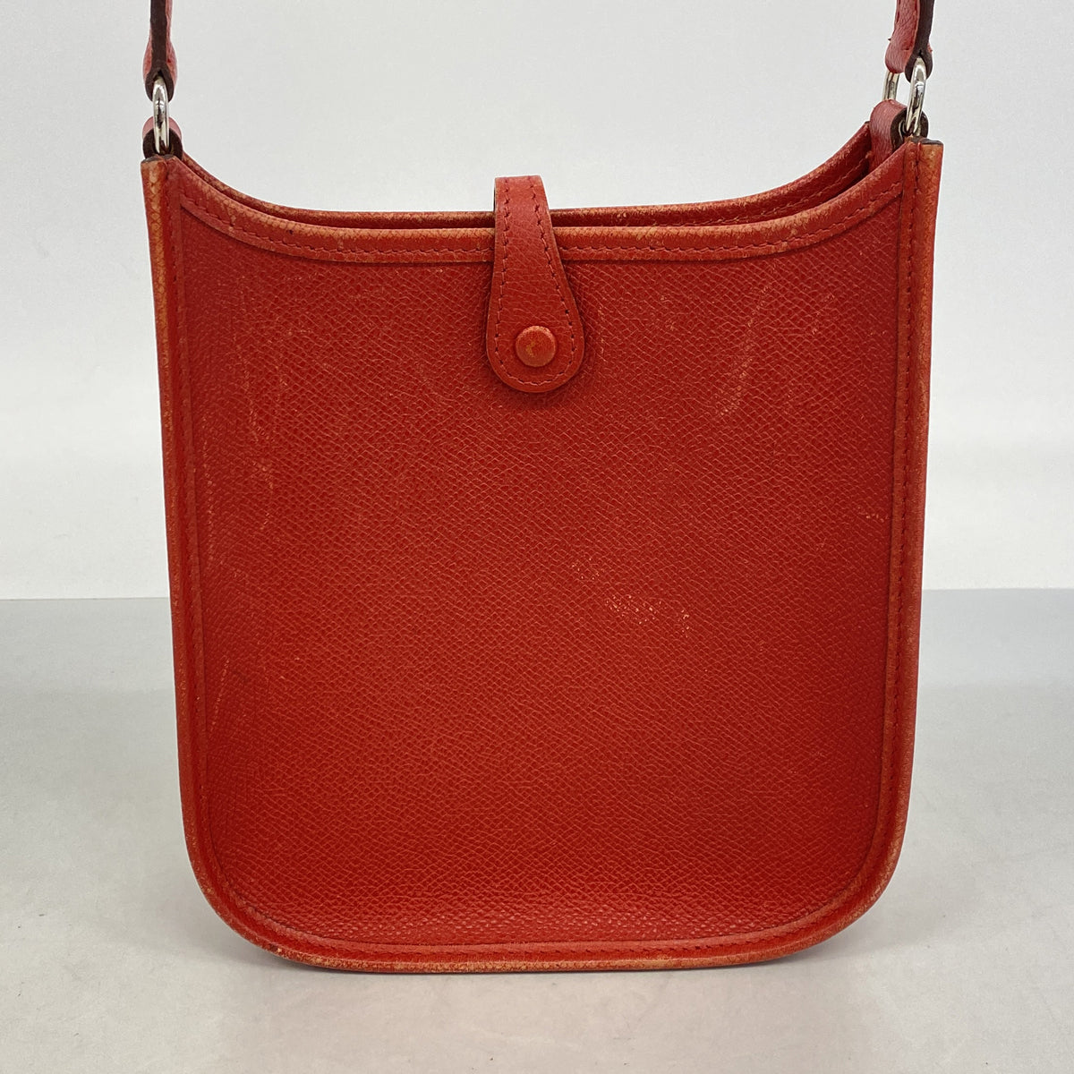【6hd3753】エルメス ショルダーバッグ エヴリンTPM クシュベル ルージュカザック シルバー金具 □H刻印【中古】レディース