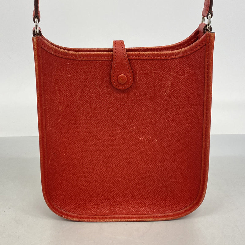 【6hd3753】エルメス ショルダーバッグ エヴリンTPM クシュベル ルージュカザック シルバー金具 □H刻印【中古】レディース