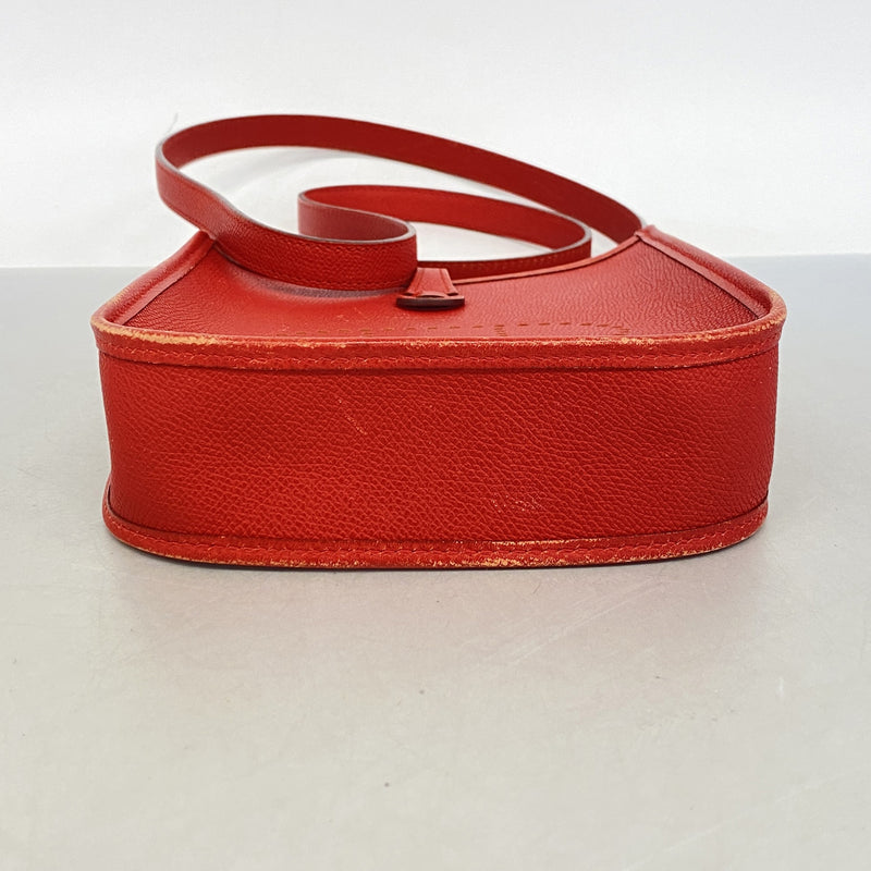 【6hd3753】エルメス ショルダーバッグ エヴリンTPM クシュベル ルージュカザック シルバー金具 □H刻印【中古】レディース