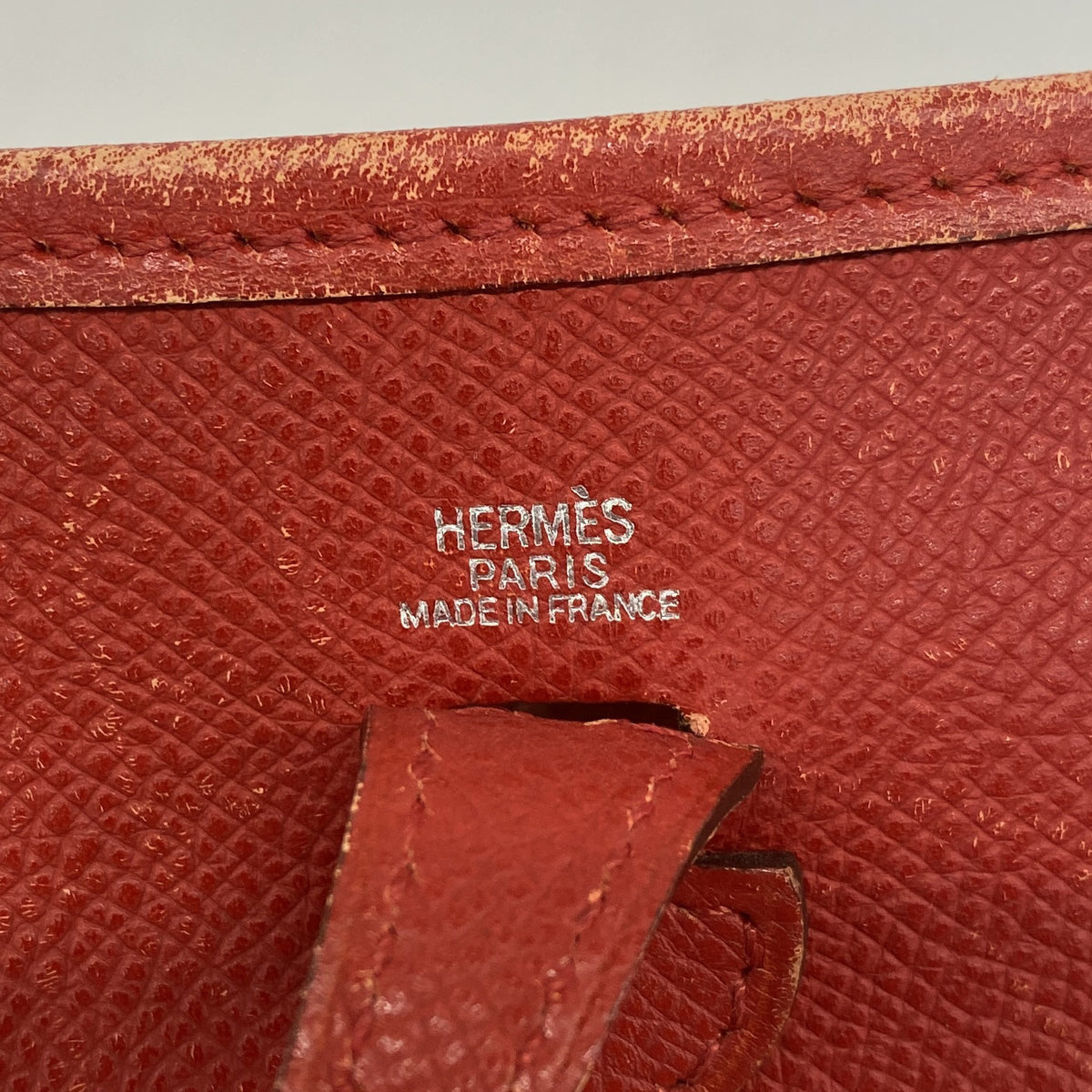 【6hd3753】エルメス ショルダーバッグ エヴリンTPM クシュベル ルージュカザック シルバー金具 □H刻印【中古】レディース
