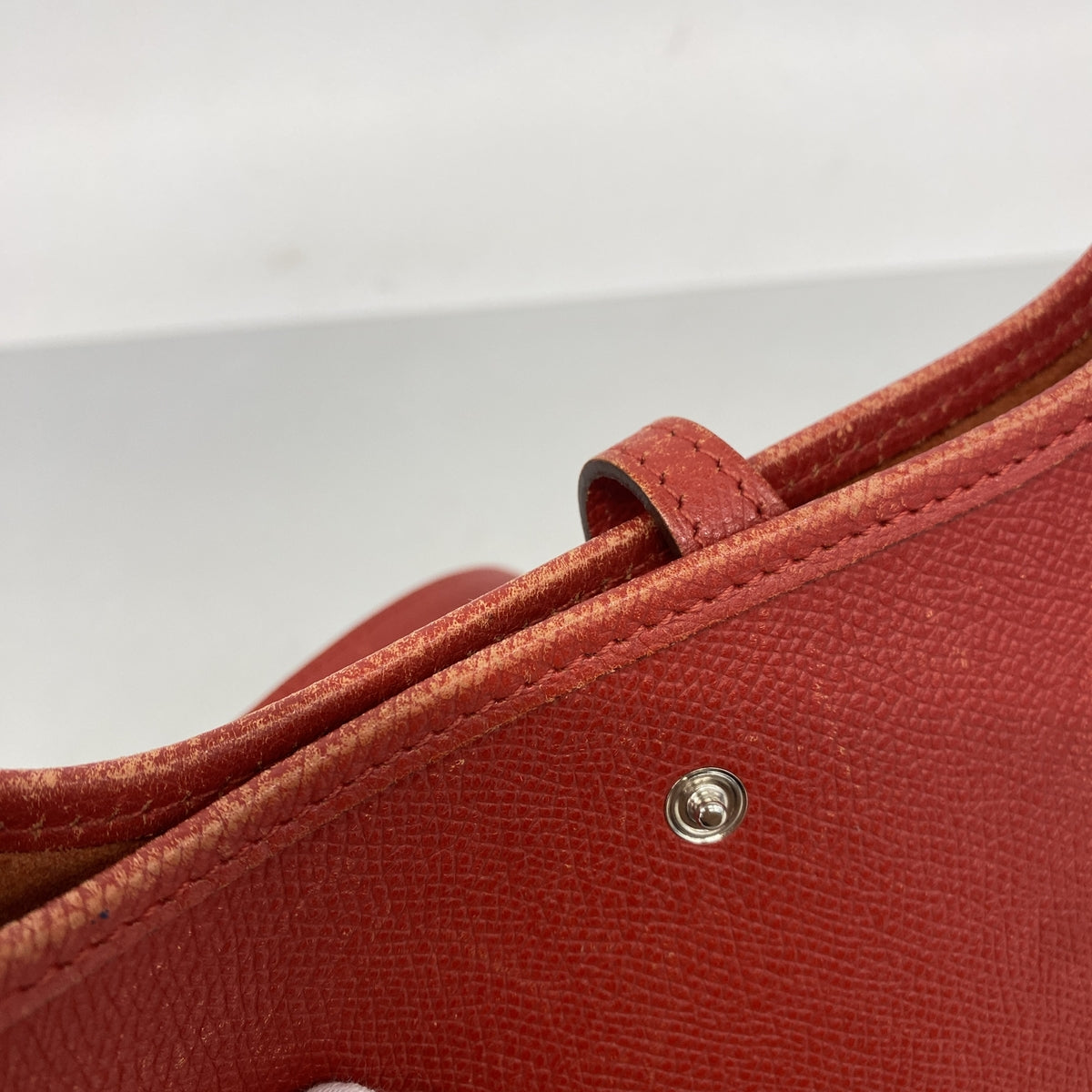 【6hd3753】エルメス ショルダーバッグ エヴリンTPM クシュベル ルージュカザック シルバー金具 □H刻印【中古】レディース