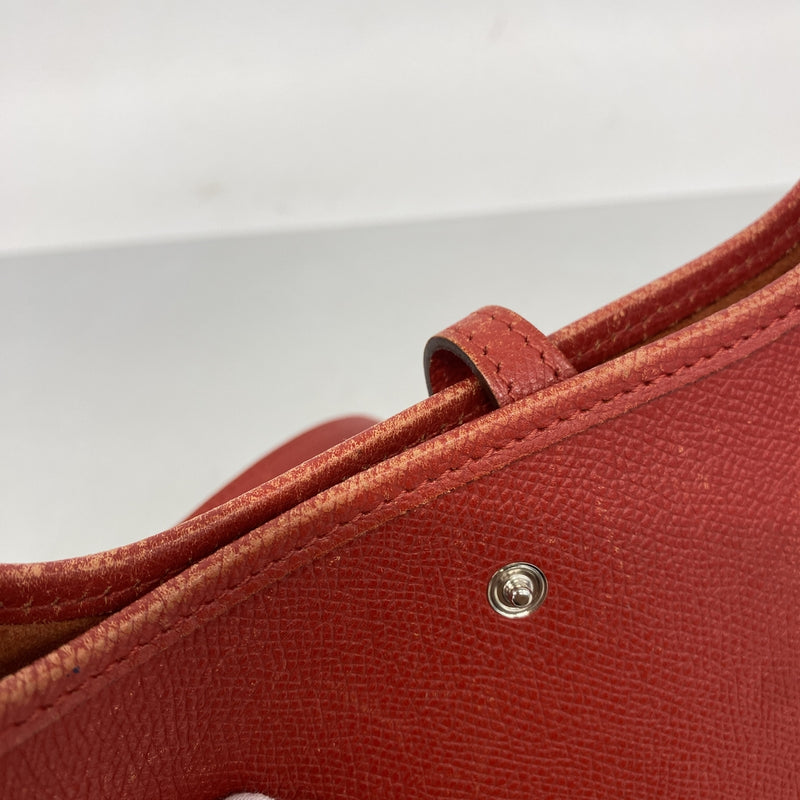 【6hd3753】エルメス ショルダーバッグ エヴリンTPM クシュベル ルージュカザック シルバー金具 □H刻印【中古】レディース