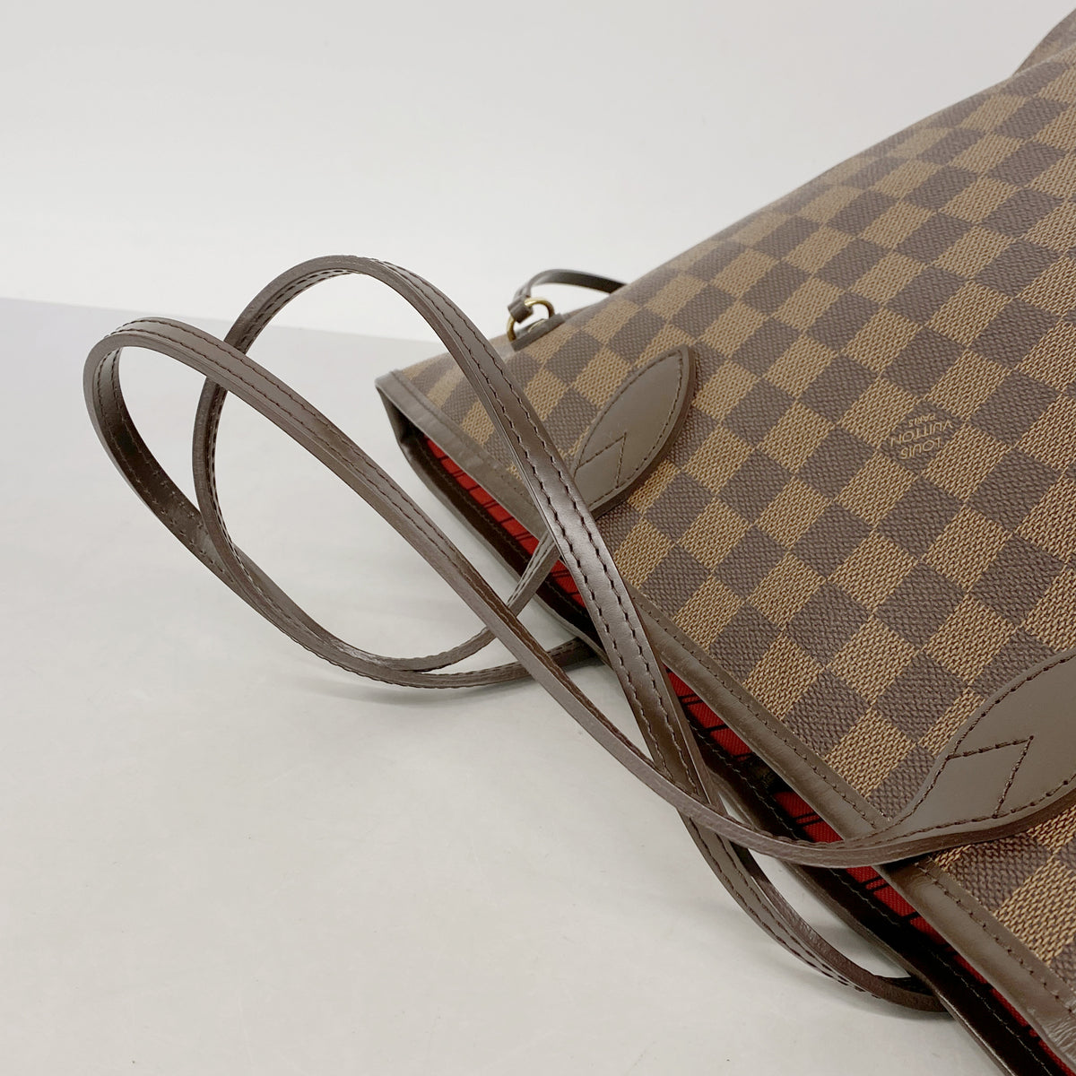 【6hd3814】ルイヴィトン トートバッグ ダミエ ネヴァーフルMM N51105 エベヌ【中古】レディース
