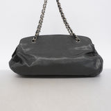 【6hd3840-k】シャネル ショルダーバッグ チェーンショルダー キャビアスキン ブラック シルバー金具【中古】レディース