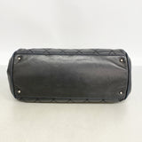 【6hd3848-k】シャネル ショルダーバッグ ワイルドステッチ チェーンショルダー レザー ブラック シルバー金具【中古】レディース