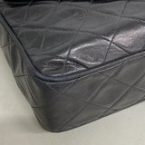 【6hd3849-k】シャネル ショルダーバッグ マトラッセ フリンジ付きチェーンショルダー ラムスキン ブラック ゴールド金具【中古】レディース