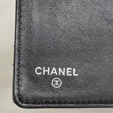【6hd3851-k】シャネル 長財布 マトラッセ ブリリアント パテントレザー ブラック シルバー金具【中古】レディース