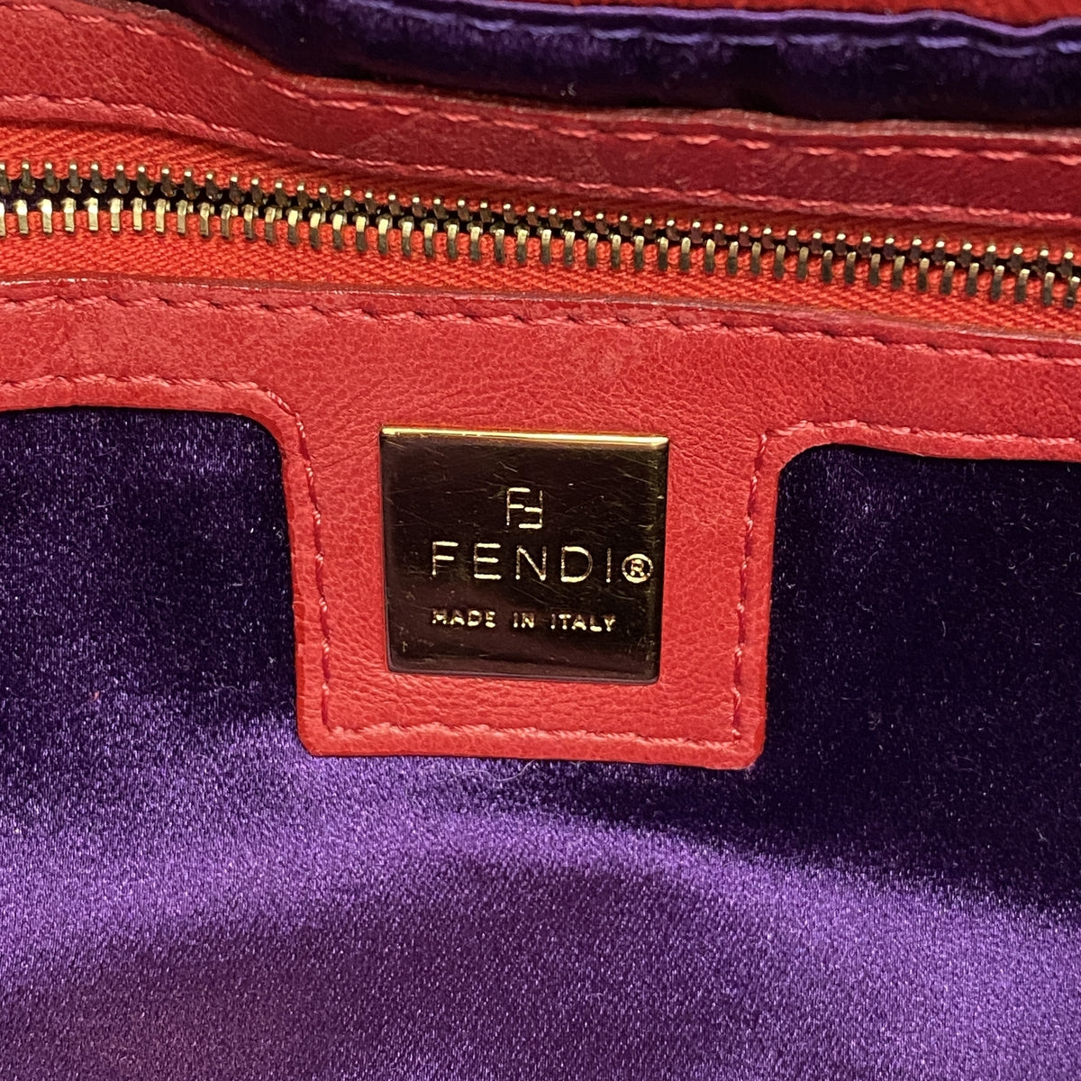 【6hd3861】フェンディ ハンドバッグ マンマバケット スウェード レッド ゴールド金具【中古】レディース