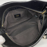 【6hd3869】フェンディ トートバッグ ズッカ ナイロンキャンバス ブラック ゴールド金具【中古】レディース