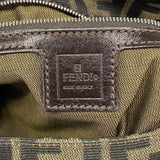 【6hd3870】フェンディ ハンドバッグ ズッカ ナイロンキャンバス ブラウン シルバー金具【中古】レディース