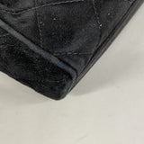 【6hd3871】シャネル ショルダーバッグ マトラッセ スウェード ブラック シルバー金具【中古】レディース