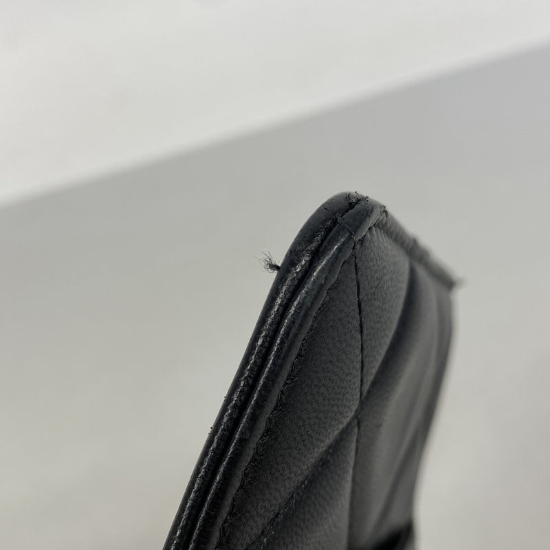 【6hd3872】シャネル 長財布 シャネル19 ラムスキン ブラック ゴールド金具【中古】レディース