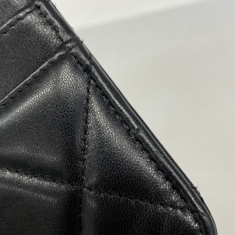 【6hd3872】シャネル 長財布 シャネル19 ラムスキン ブラック ゴールド金具【中古】レディース