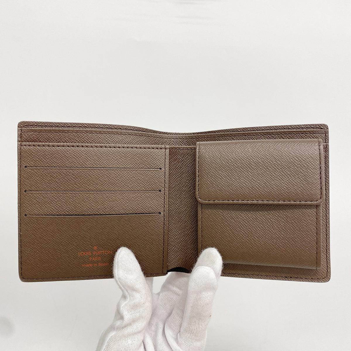 【6hd3880-k】ルイヴィトン 財布 ダミエ ポルトビエカルトクレディモネ N61665 エベヌ【中古】メンズ