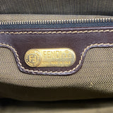 【6hd3892】フェンディ トートバッグ ズッカ ナイロンキャンバス ブラウン ゴールド金具【中古】レディース