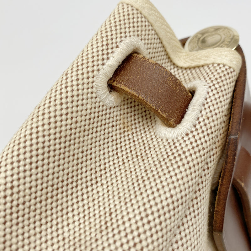 【6hd3908】エルメス ハンドバッグ エールバッグPM トワルアッシュ ブラウン ゴールド金具 □F刻印 2wayバッグ【中古】レディース
