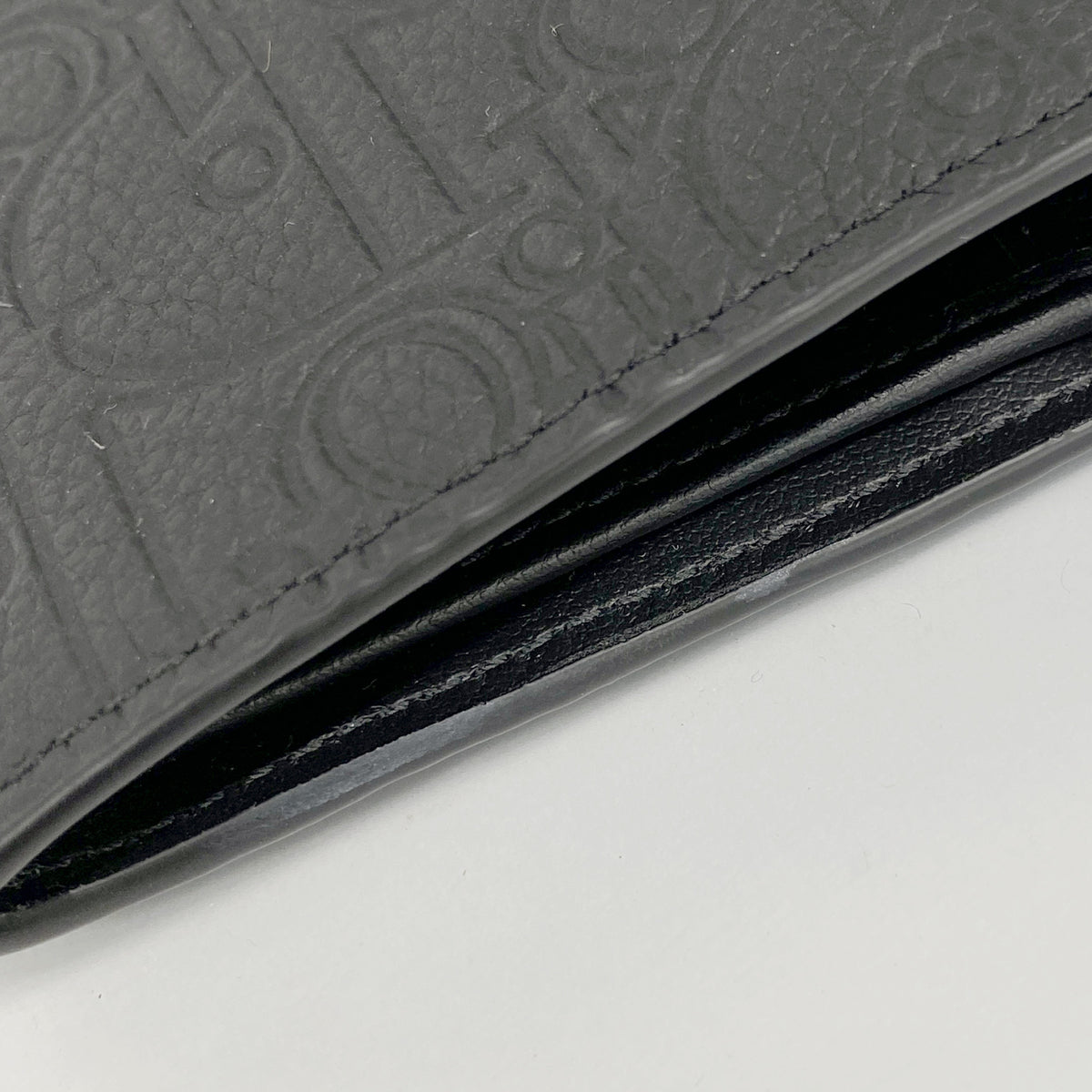 【6hd3916】クリスチャンディオール 財布 グラビティ レザー ブラック シルバー金具【中古】メンズ