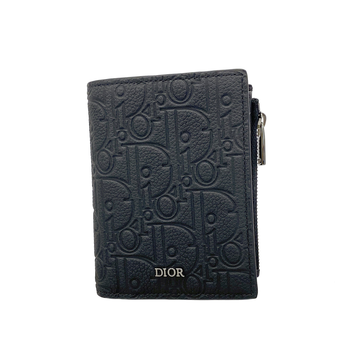 【6hd3916】クリスチャンディオール 財布 グラビティ レザー ブラック シルバー金具【中古】メンズ