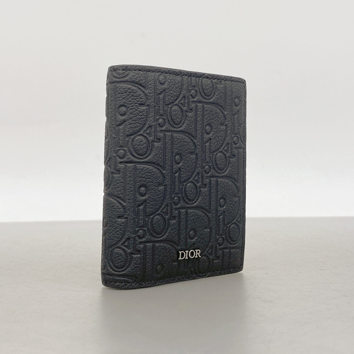 【6hd3916】クリスチャンディオール 財布 グラビティ レザー ブラック シルバー金具【中古】メンズ
