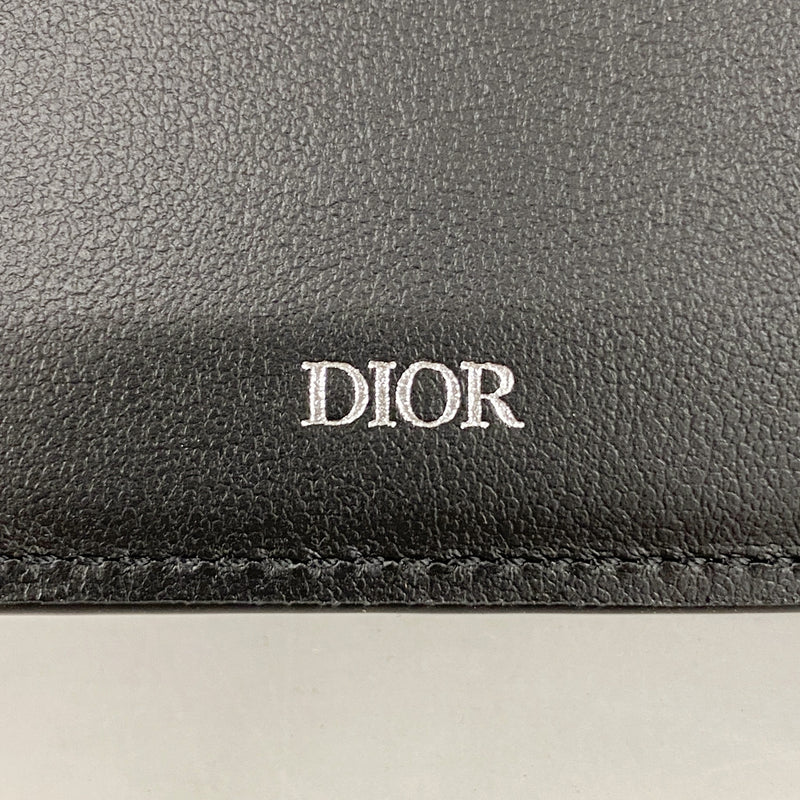 【6hd3916】クリスチャンディオール 財布 グラビティ レザー ブラック シルバー金具【中古】メンズ