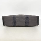 【6hd3943-k】エルメス トートバッグ エールラインMM ナイロン グレー シルバー金具【中古】メンズ レディース ユニセックス