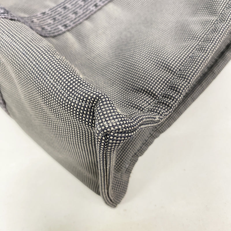 【6hd3943-k】エルメス トートバッグ エールラインMM ナイロン グレー シルバー金具【中古】メンズ レディース ユニセックス