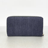 【6hd3946-k】シャネル コインケース ドーヴィル ストロー ブラック ネイビー ゴールド金具【中古】レディース