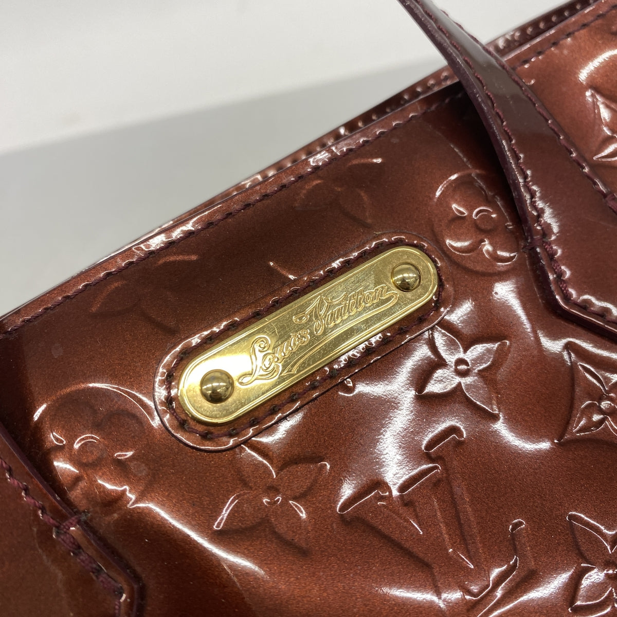 【6hd3949】ルイヴィトン ハンドバッグ ヴェルニ ウィルシャーPM M91644 ルージュフォーヴィスト【中古】レディース