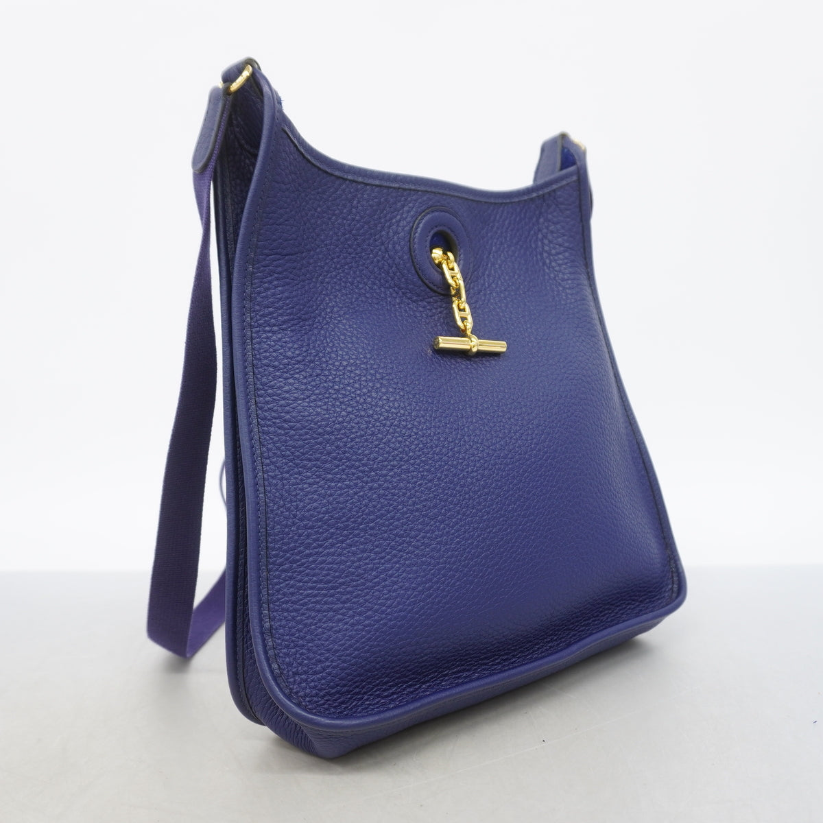 【6hd3970】エルメス ショルダーバッグ ヴェスパPM トリヨンクレマンス ブルーネイビー ゴールド金具 □I刻印【中古】レディース