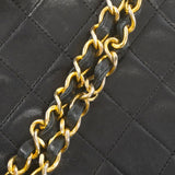 【6hd3974】シャネル ショルダーバッグ マトラッセ チェーンショルダー ラムスキン ブラック ゴールド金具【中古】レディース