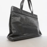 【6hd3975】シャネル トートバッグ キャビアスキン ブラック ゴールド金具【中古】レディース