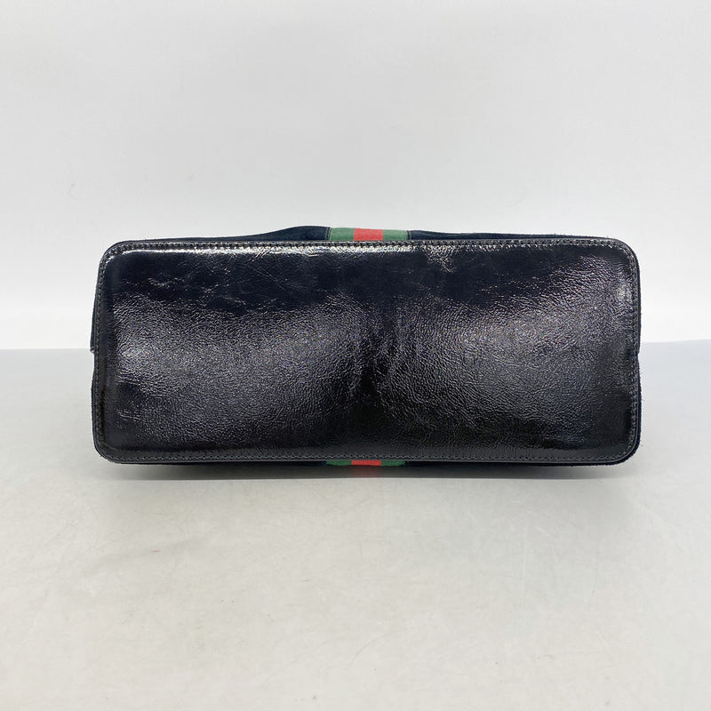 【6hd3984-k】グッチ ハンドバッグ オフィディア 524533 スウェード ブラック ゴールド金具 2wayバッグ【中古】レディース