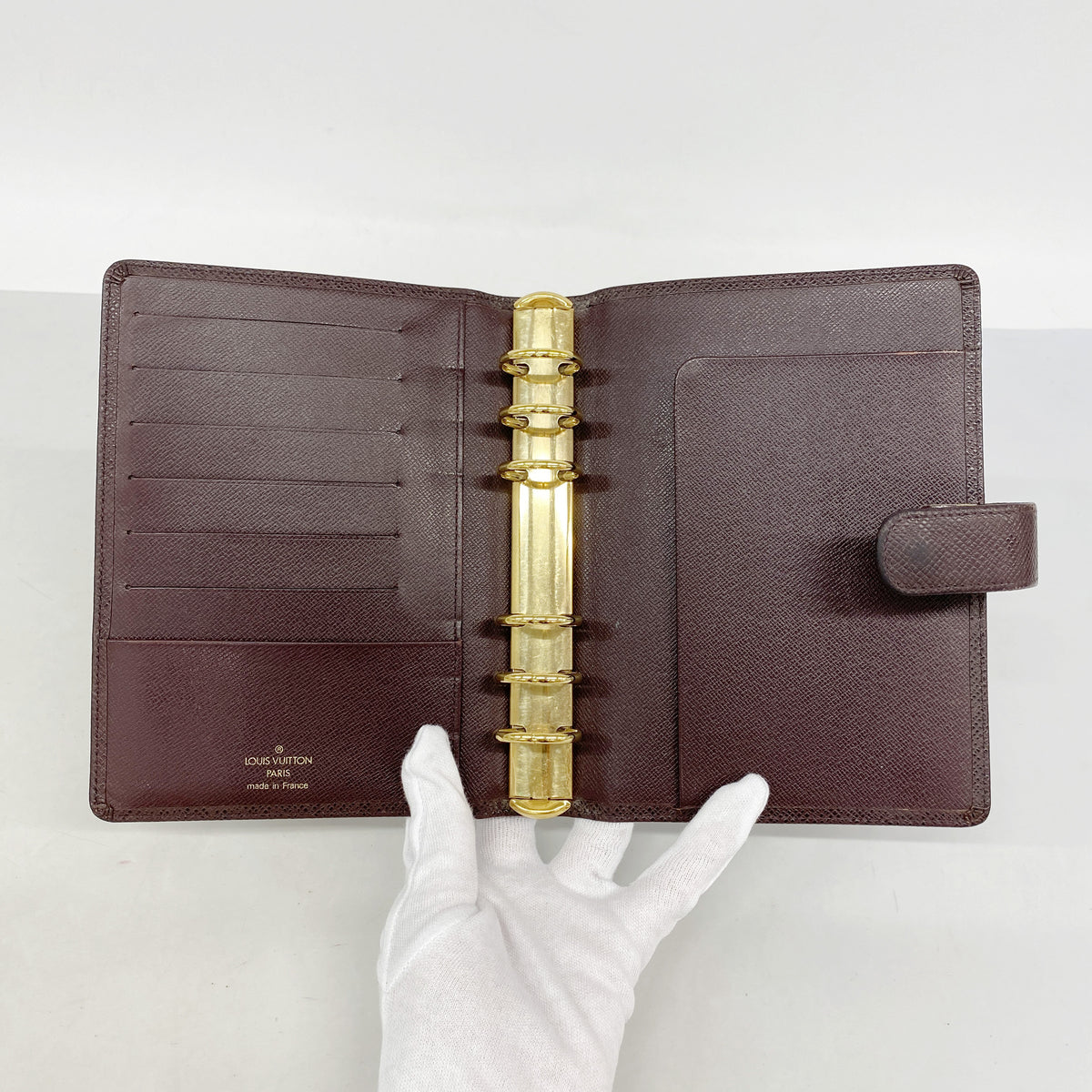 【6hd3991-k】ルイヴィトン 手帳カバー タイガ アジェンダMM R20413 アカジュー【中古】メンズ