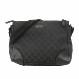 【6hd4012-k】グッチ ショルダーバッグ GGキャンバス 114273 キャンバス ブラック シルバー金具【中古】レディース
