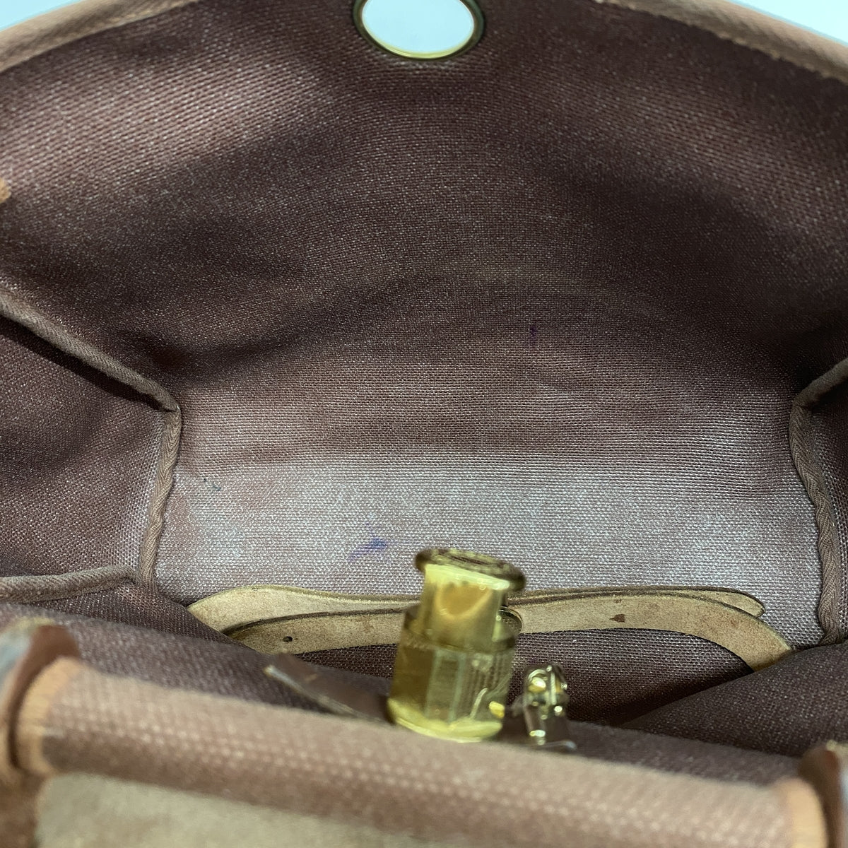 【6hd4024】エルメス リュック・デイパック エールバッグアドPM トワルオフィシエ ブラウン ゴールド金具 □E刻印【中古】レディース