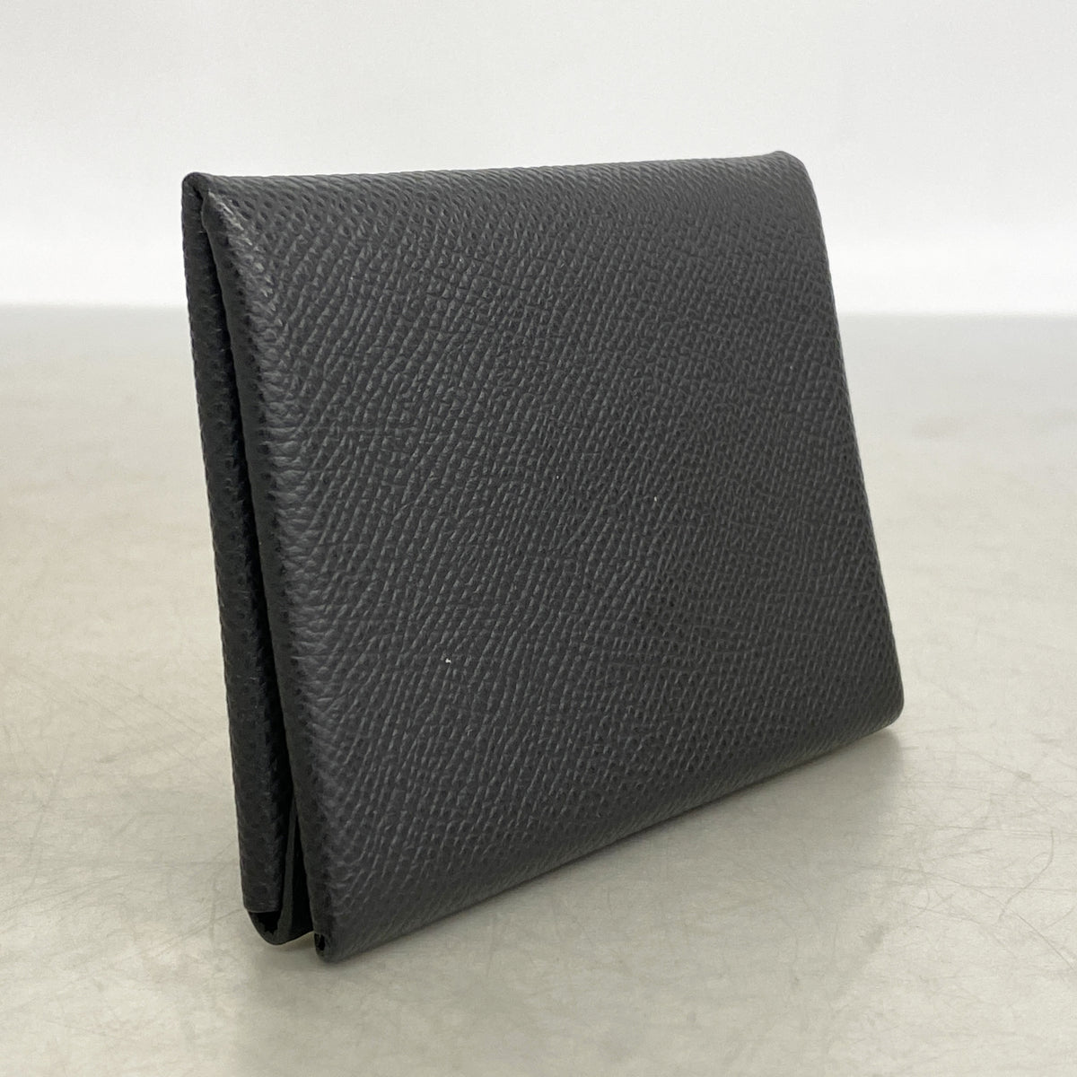 【6hd4033】エルメス コインケース カルヴィデュオ ヴォーエプソン ブラック シルバー金具 W刻印【中古】メンズ レディース ユニセックス