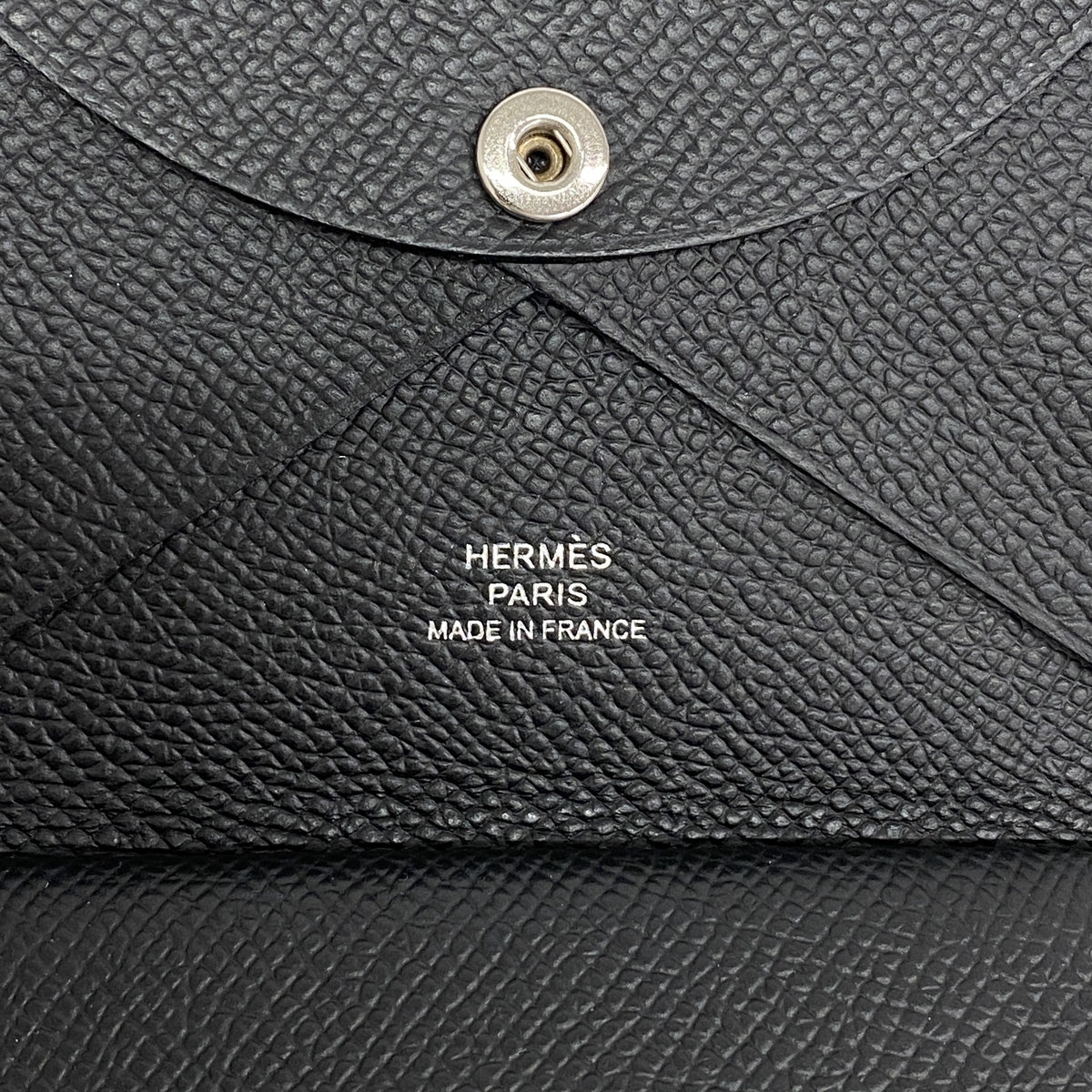 【6hd4033】エルメス コインケース カルヴィデュオ ヴォーエプソン ブラック シルバー金具 W刻印【中古】メンズ レディース ユニセックス