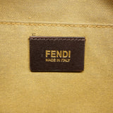 【6hd4037】フェンディ ショルダーバッグ ズッカ ナイロンキャンバス ブラウン シャンパンゴールド金具【中古】レディース