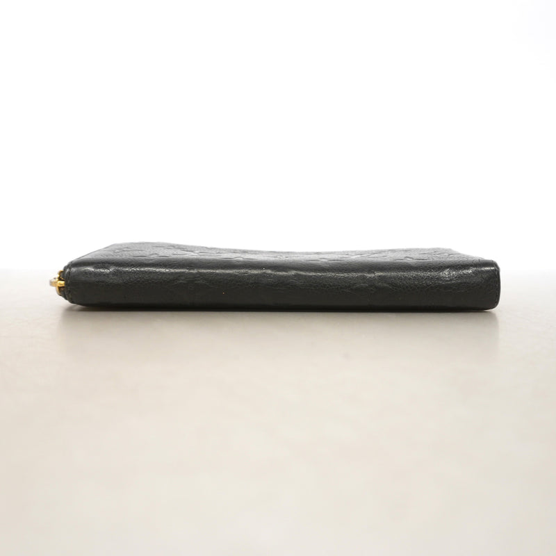 【6hd4043】ルイヴィトン 長財布 モノグラム・アンプラント ポルトフォイユクレマンス M60171 ノワール【中古】レディース